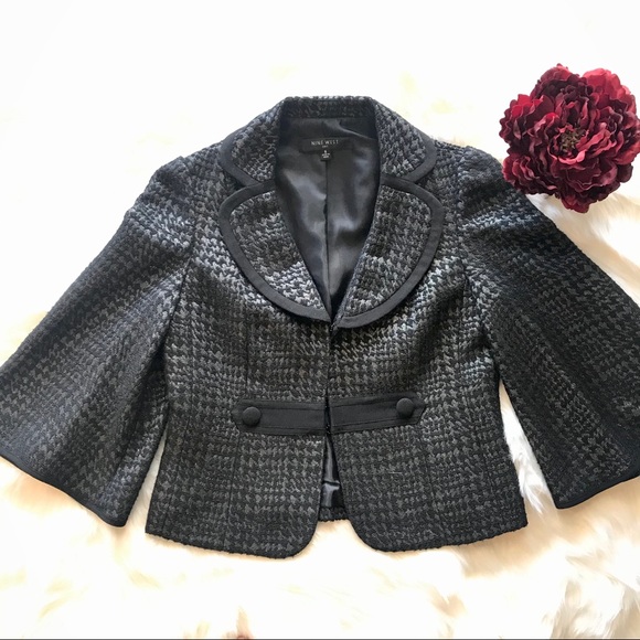 Nine West Houndstooth Suit Jacket/Blazer